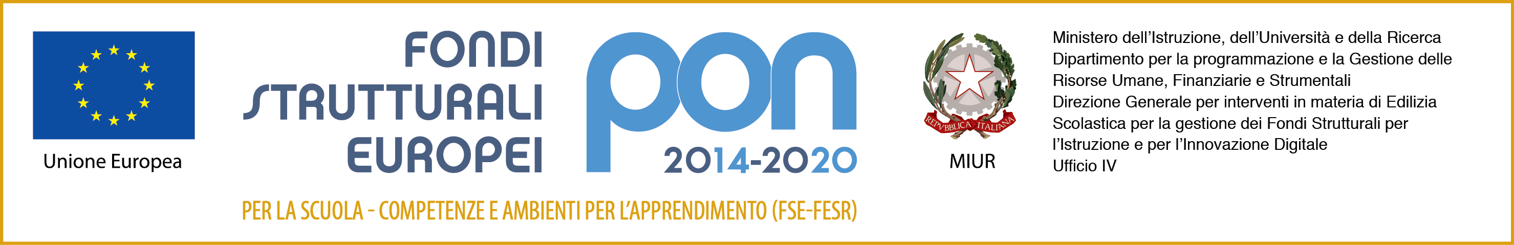 Loghi PON 2014 2020 fsefesr